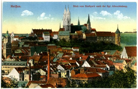 20126-Meißen-1916-Blick auf Meißen vom Stadtpark-Brück & Sohn Kunstverlag