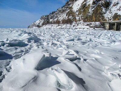 Siberia ice frozen lake