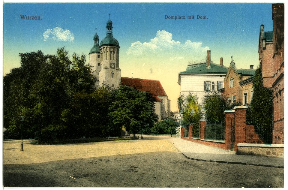 20016-Wurzen-1916-Domplatz mit Dom-Brück & Sohn Kunstverlag