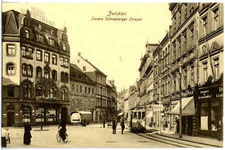 19910-Zwickau-1915-Innere Schneeberger Straße-Brück & Sohn Kunstverlag
