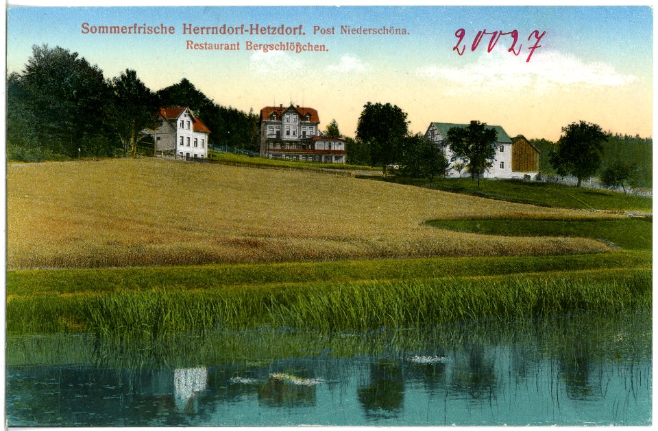20027-Herrndorf-Hetzdorf-1916-Restaurant Bergschlößchen-Brück & Sohn Kunstverlag