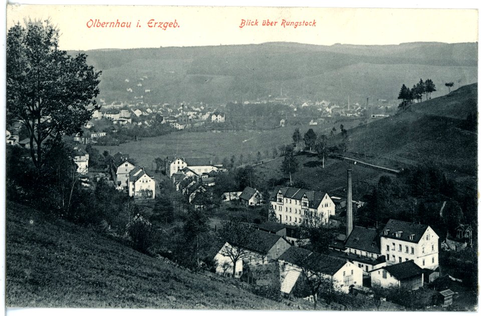19922-Olbernhau-1915-Blick über Rungstock-Brück & Sohn Kunstverlag