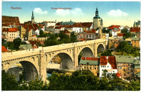 19948-Bautzen-1915-Kronprinzenbrücke-Brück & Sohn Kunstverlag