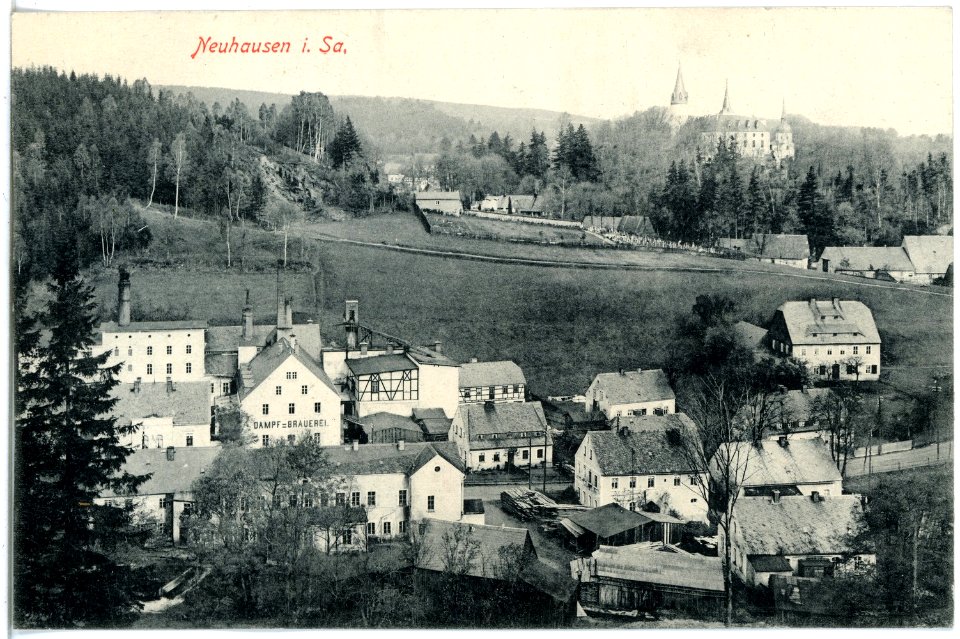 19882-Neuhausen-1915-Blick auf Neuhausen-Brück & Sohn Kunstverlag