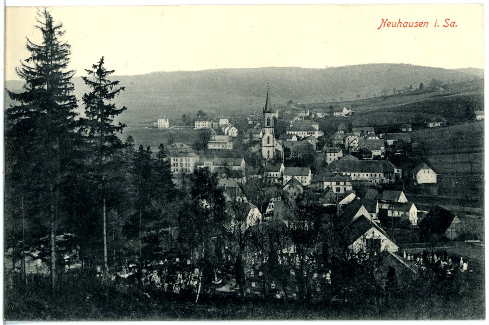 19886-Neuhausen-1915-Blick auf Neuhausen-Brück & Sohn Kunstverlag
