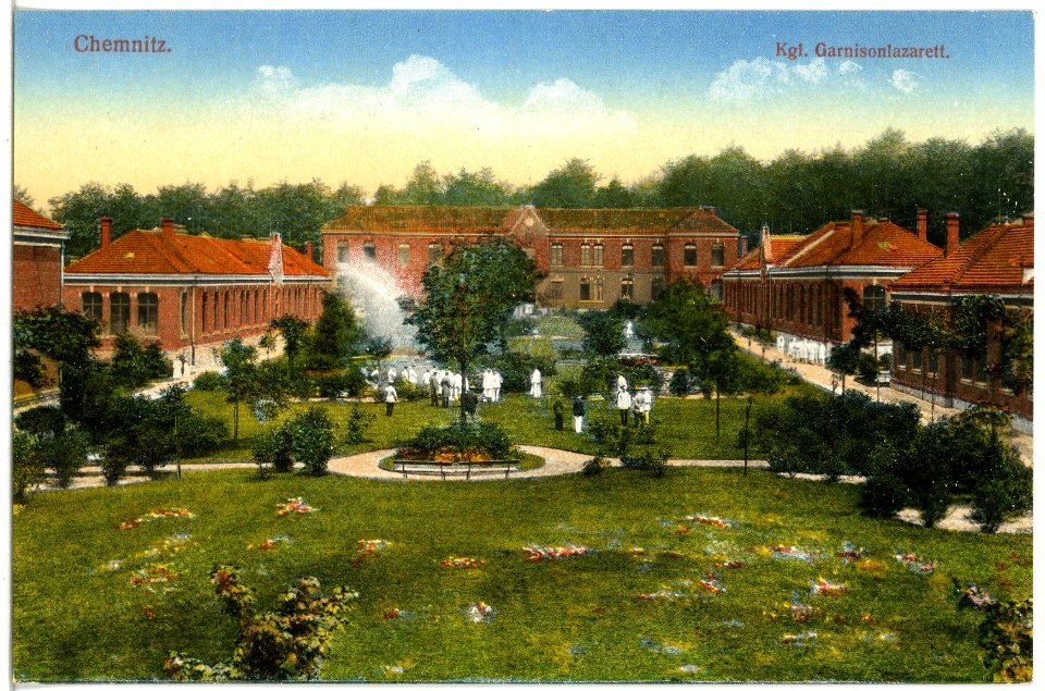 20060-Chemnitz-1916-Königliches Garnisonslazarett-Brück & Sohn Kunstverlag