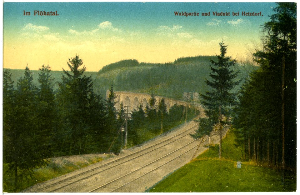 19980-Oederan-1915-Waldpartie und Viadukt bei Hetzdorf-Brück & Sohn Kunstverlag