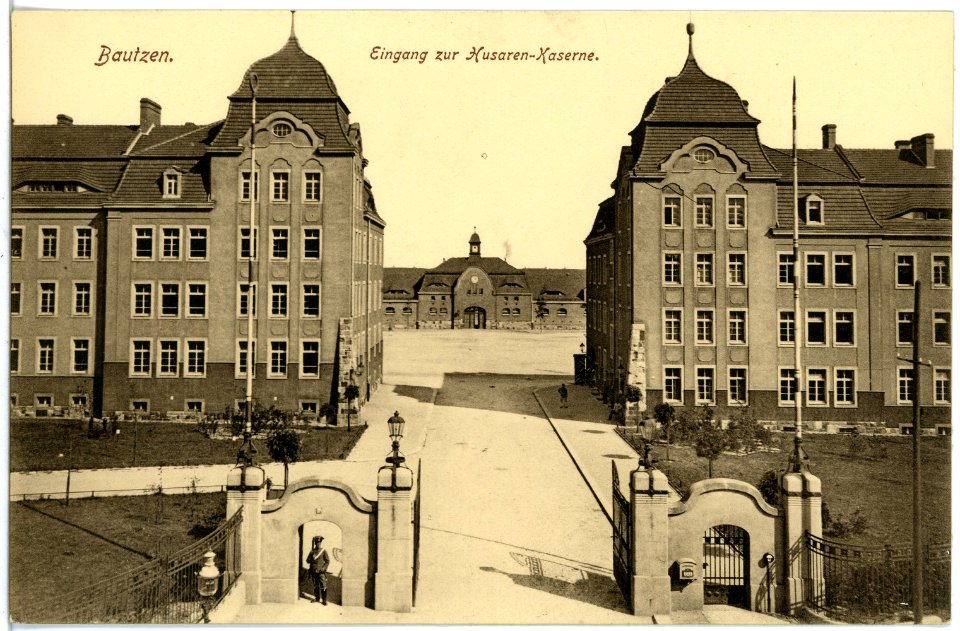 20005-Bautzen-1916-Eingang zur Husarenkaserne-Brück & Sohn Kunstverlag