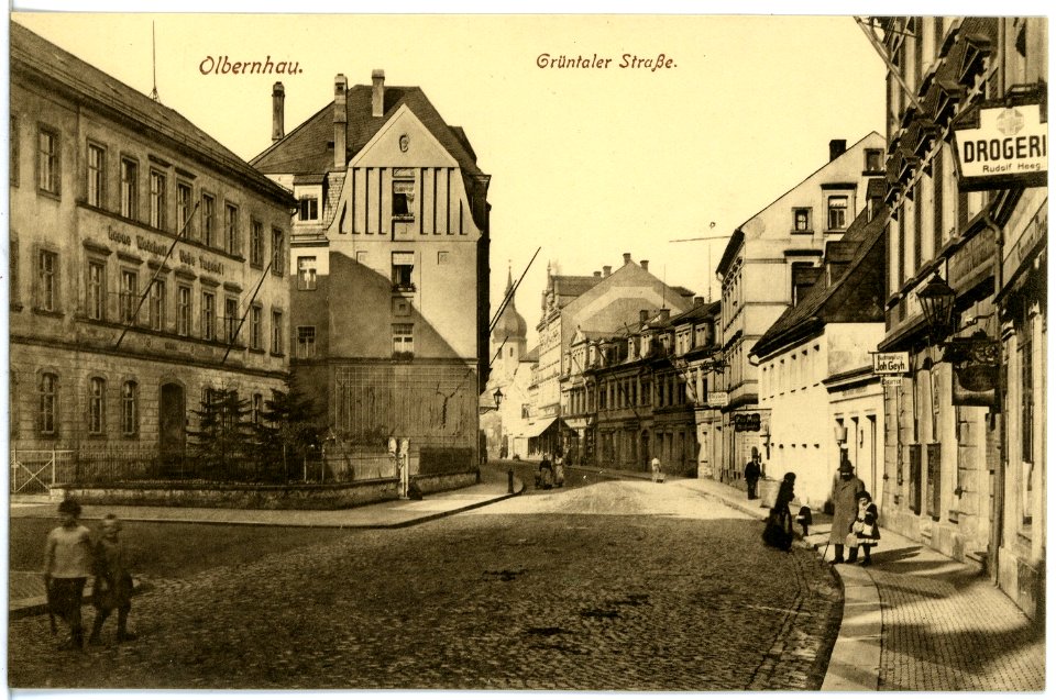 19924-Olbernhau-1915-Grüntaler Straße-Brück & Sohn Kunstverlag