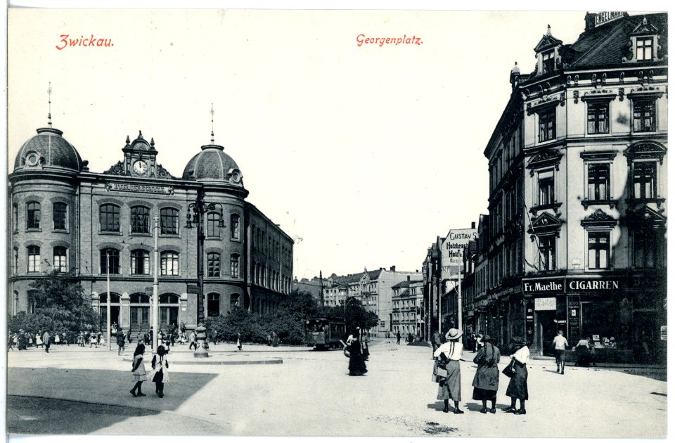 19909-Zwickau-1915-Georgenplatz-Brück & Sohn Kunstverlag