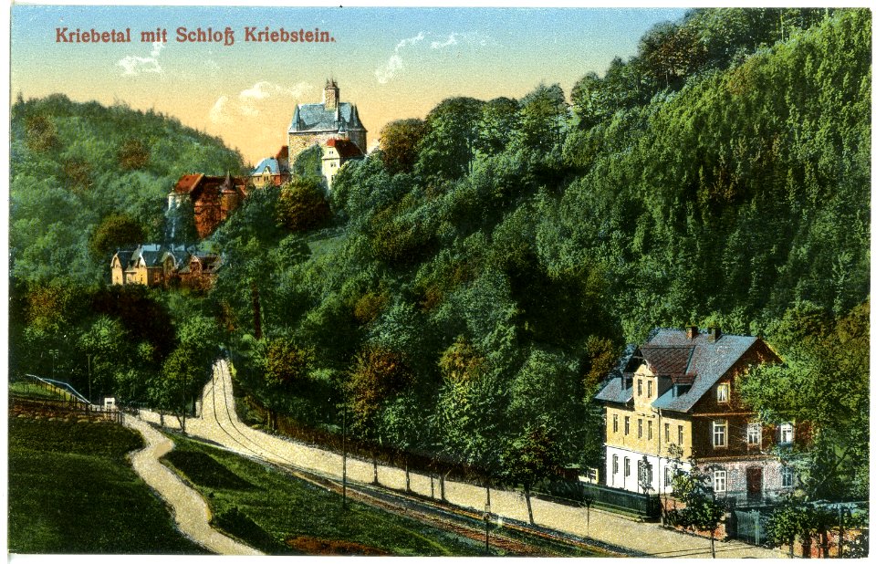 20221-Waldheim-1916-Kriebetal mit Schloß Kriebstein-Brück & Sohn Kunstverlag