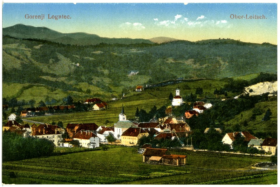 20019-Gorenji Logatec-1916-Blick auf Ober-Leitsch-Brück & Sohn Kunstverlag