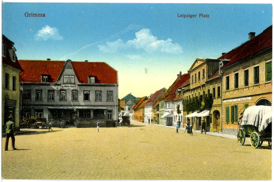 19712-Grimma-1915-Leipziger Platz-Brück & Sohn Kunstverlag
