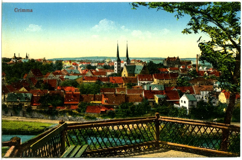 19707-Grimma-1915-Blick auf Grimma-Brück & Sohn Kunstverlag