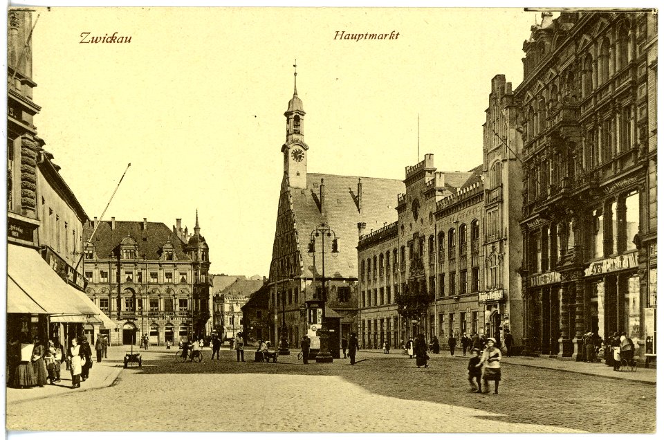 19888-Zwickau-1915-Hauptmarkt-Brück & Sohn Kunstverlag