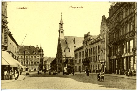 19888-Zwickau-1915-Hauptmarkt-Brück & Sohn Kunstverlag