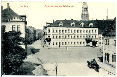 19890-Zwickau-1915-Regierungsplatz und Schulstraße-Brück & Sohn Kunstverlag