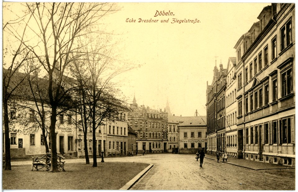 19860-Döbeln-1915-Ecke Dresdner - und Ziegelstraße-Brück & Sohn Kunstverlag