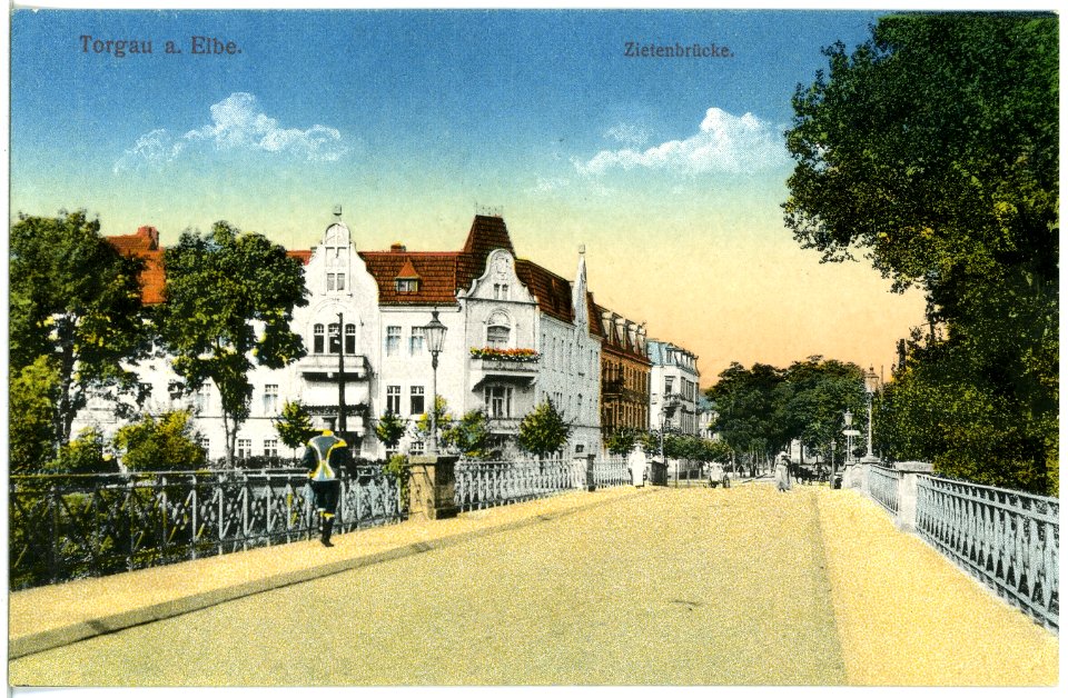 20043-Torgau-1916-Ziethenbrücke-Brück & Sohn Kunstverlag