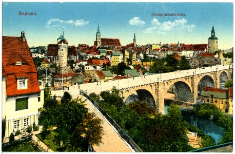 19947-Bautzen-1915-Kronprinzenbrücke-Brück & Sohn Kunstverlag