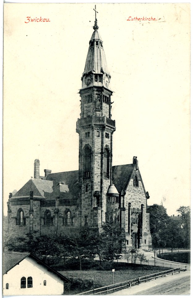 19898-Zwickau-1915-Lutherkirche-Brück & Sohn Kunstverlag