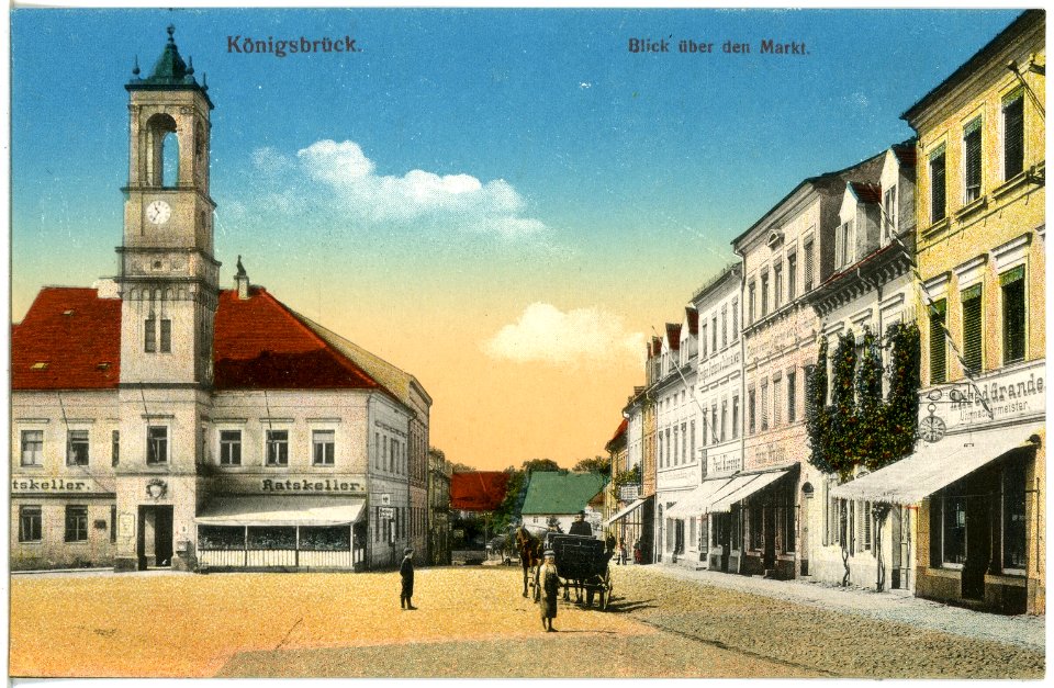 19971-Königsbrück-1915-Blick über den Markt-Brück & Sohn Kunstverlag