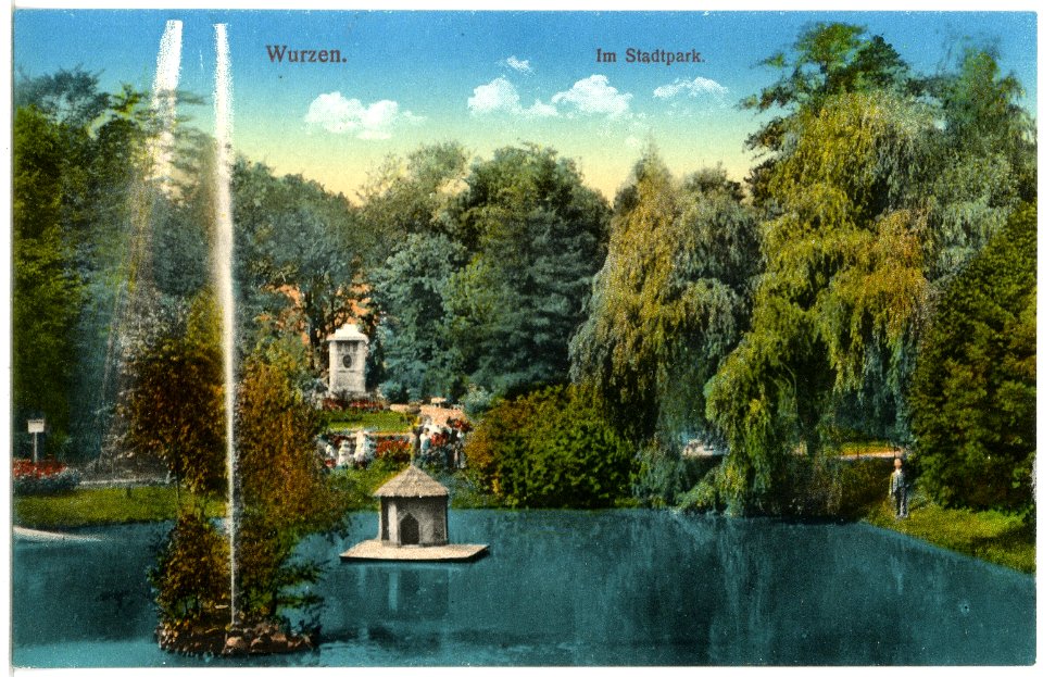 19869-Wurzen-1915-Im Stadtpark-Brück & Sohn Kunstverlag