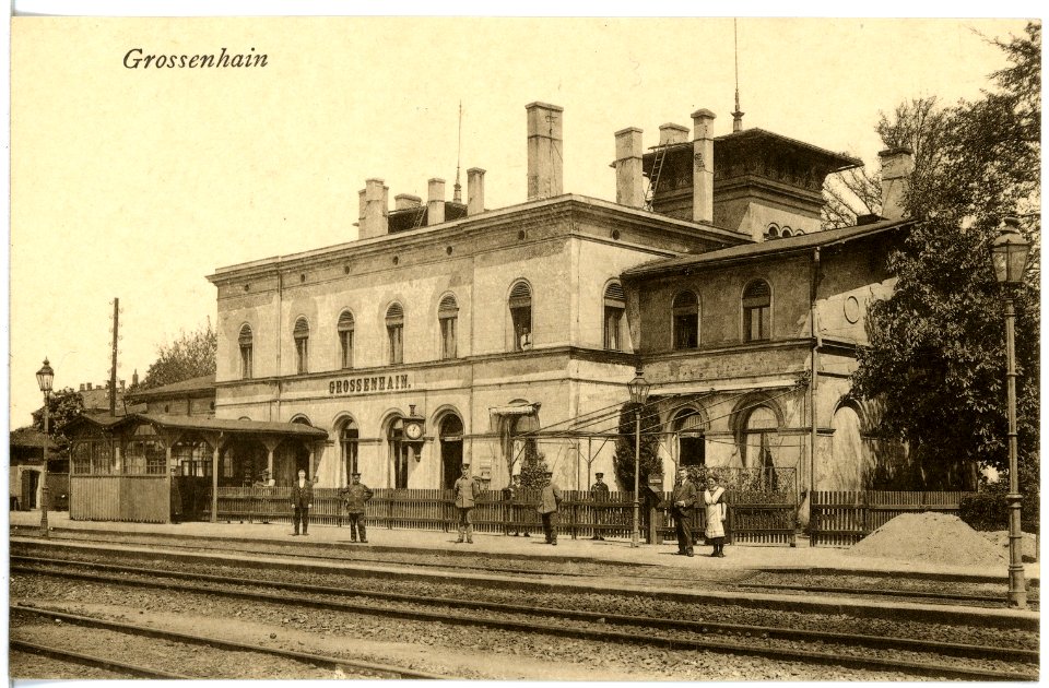 20796-Großenhain-1918-Berliner Bahnhof-Brück & Sohn Kunstverlag