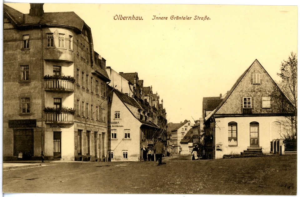 19926-Olbernhau-1915-Innere Grüntaler Straße-Brück & Sohn Kunstverlag