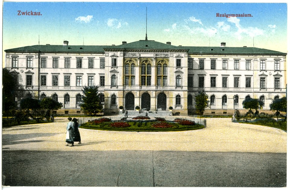 20143-Zwickau-1916-Realgymnasium-Brück & Sohn Kunstverlag