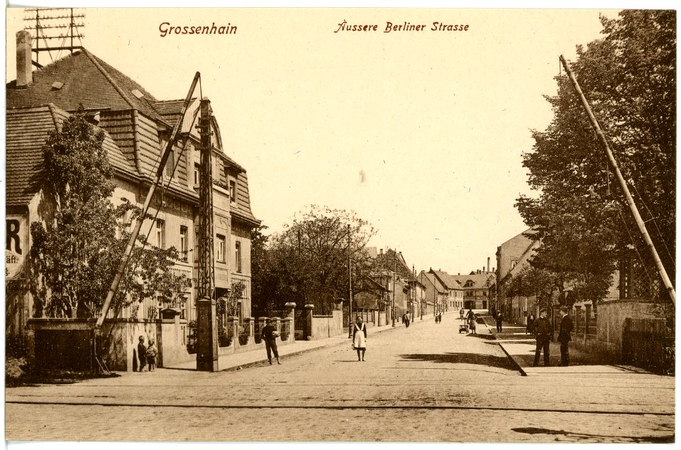 20779-Großenhain-1918-Äußere Berliner Straße-Brück & Sohn Kunstverlag