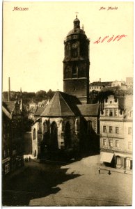 20300-Meißen-1916-Stadtkirche und Markt-Brück & Sohn Kunstverlag