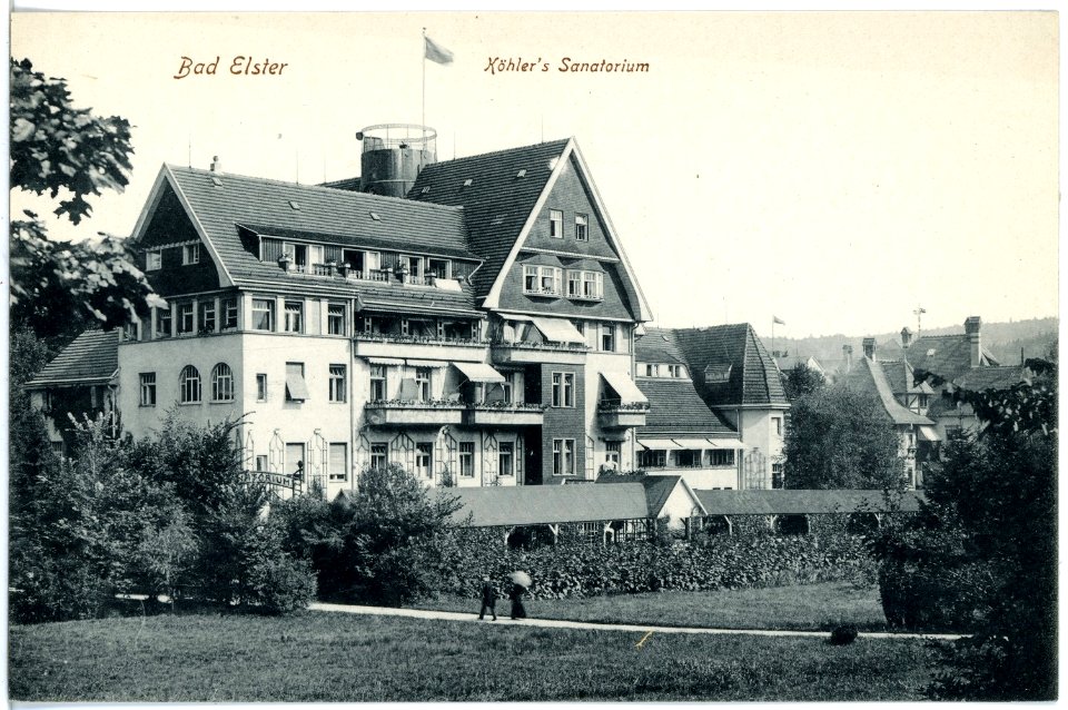 20110-Bad Elster-1916-Köhlers Sanatorium-Brück & Sohn Kunstverlag