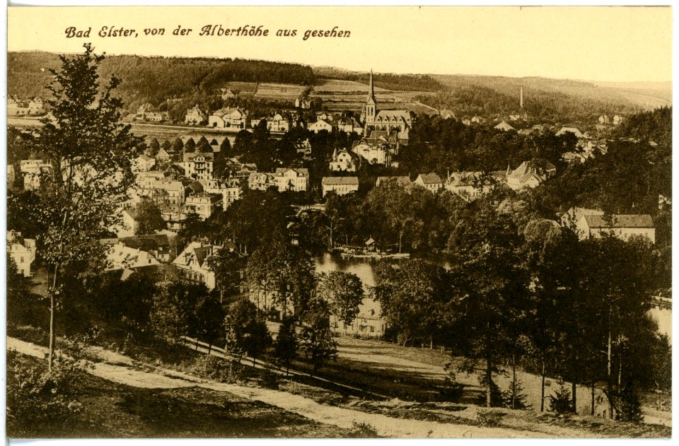 20106-Bad Elster-1916-Blick auf Bad Elster von der Alberthöhe-Brück & Sohn Kunstverlag