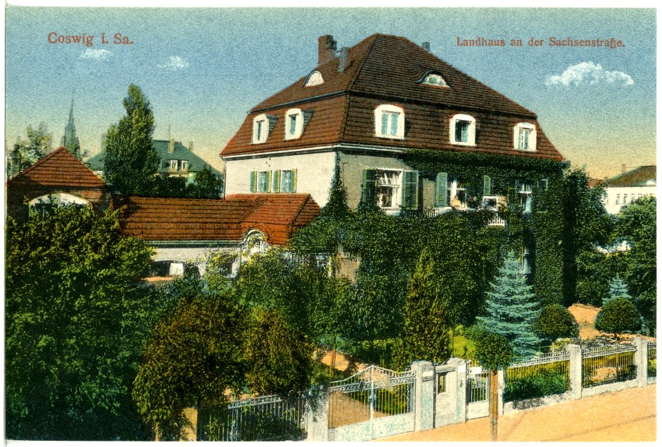 20356-Coswig-1917-Landhaus an der Sachsenstraße-Brück & Sohn Kunstverlag