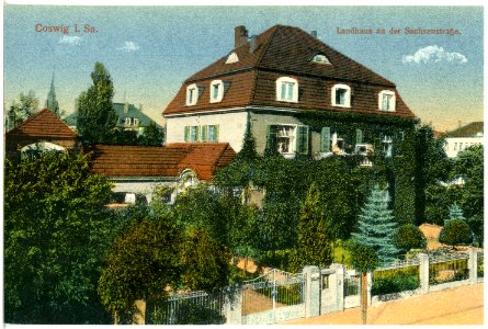 20356-Coswig-1917-Landhaus an der Sachsenstraße-Brück & Sohn Kunstverlag
