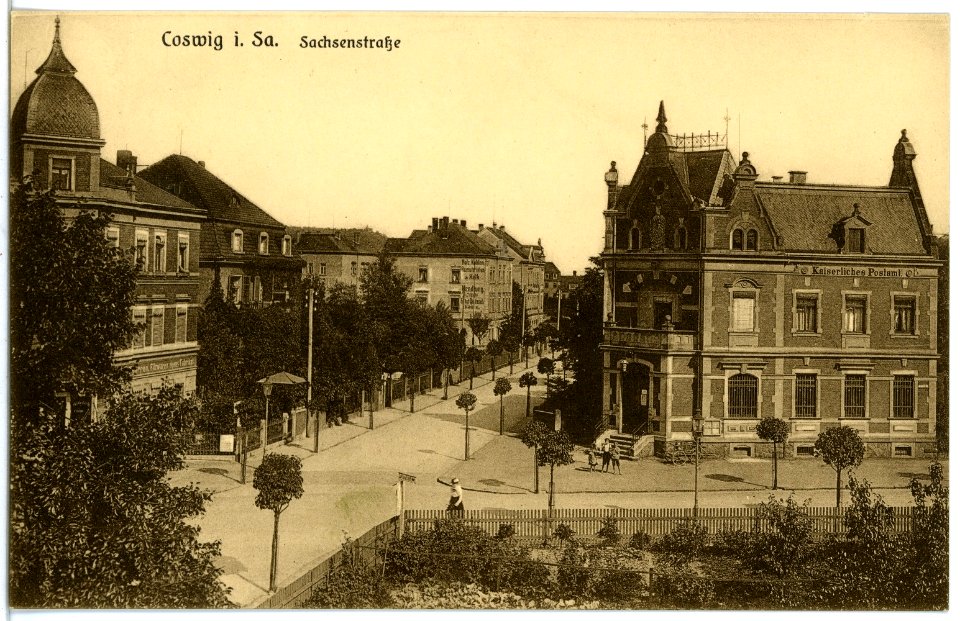 20347-Coswig-1917-Sachsenstraße-Brück & Sohn Kunstverlag