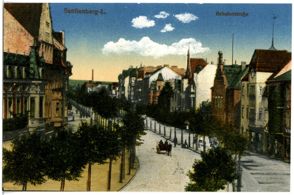 20435-Senftenberg-1917-Bahnhofstraße-Brück & Sohn Kunstverlag