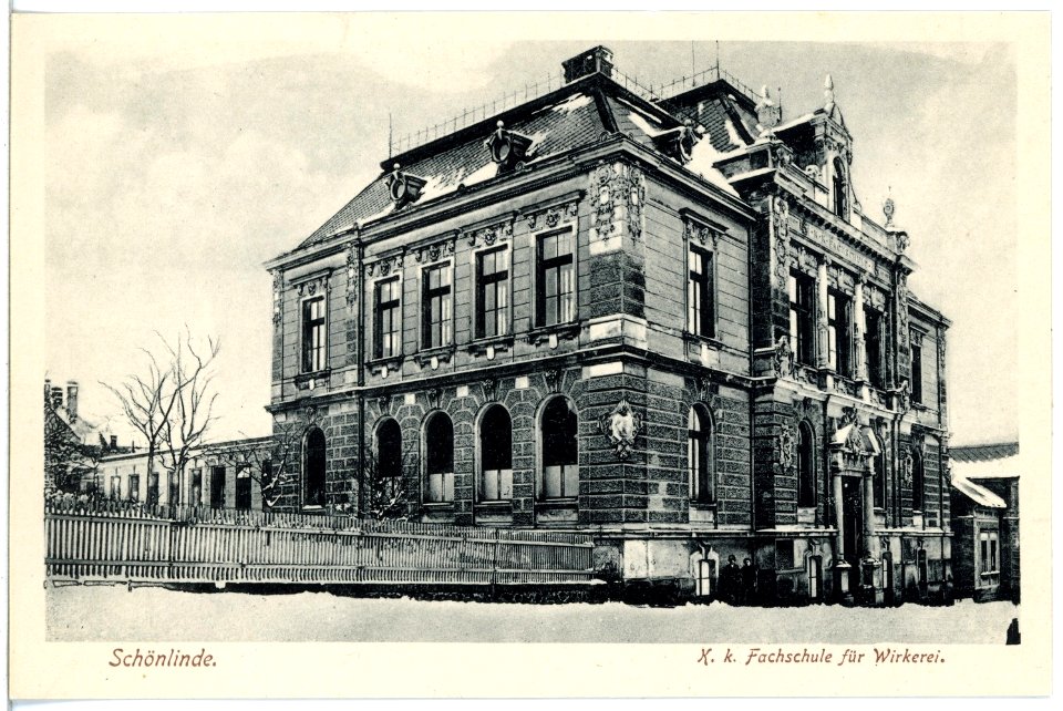 20015-Schönlinde-1916-Fachschule für Wirkerei-Brück & Sohn Kunstverlag