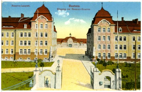 20075-Bautzen-1916-Eingang zur Husarenkaserne-Brück & Sohn Kunstverlag