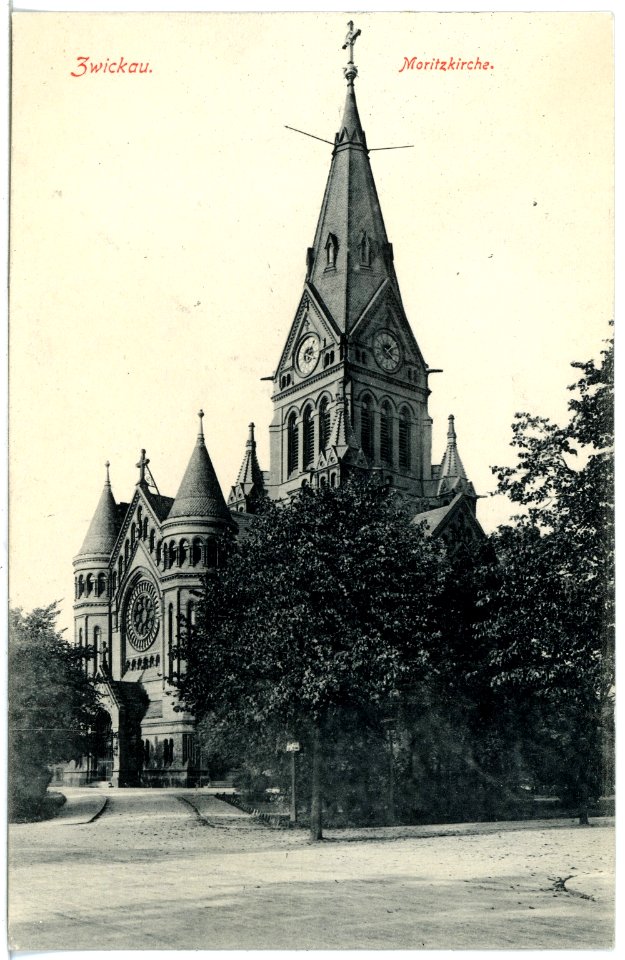 19899-Zwickau-1915-Moritzkirche-Brück & Sohn Kunstverlag