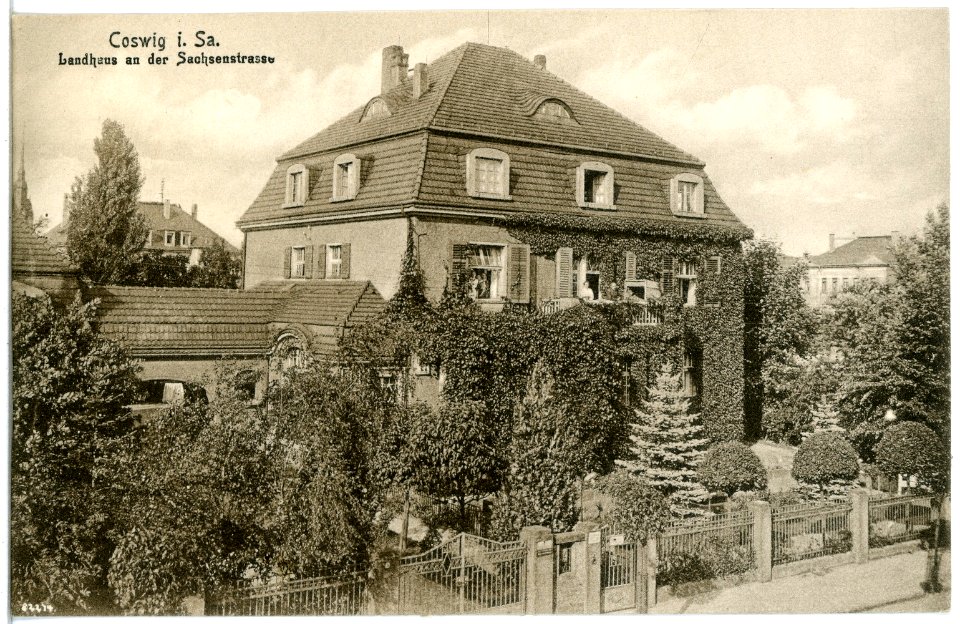 20349-Coswig-1917-Landhaus an der Sachsenstraße-Brück & Sohn Kunstverlag
