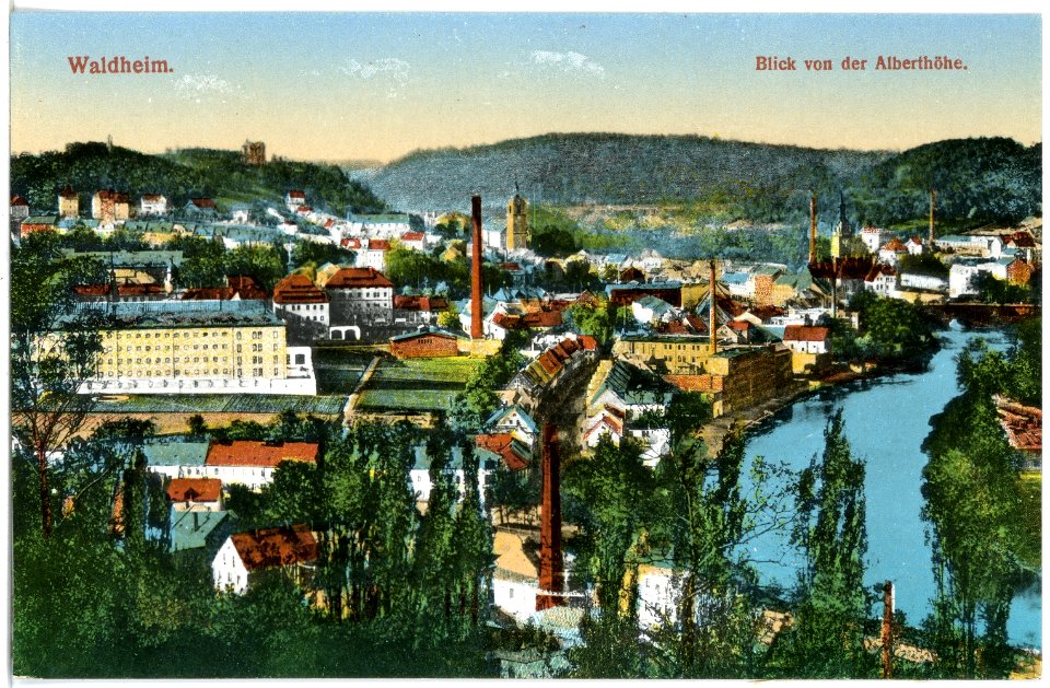 20217-Waldheim-1916-Blick auf Waldheim von der Alberthöhe-Brück & Sohn Kunstverlag