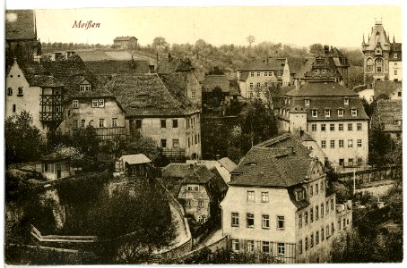 20419-Meißen-1917-Freiheit, Leinewebergasse-Brück & Sohn Kunstverlag