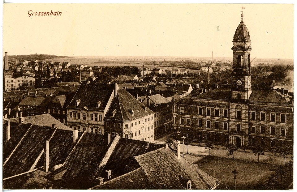 20774-Großenhain-1918-Blick auf Großenhain-Brück & Sohn Kunstverlag