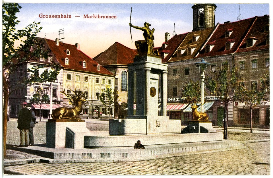 20785-Großenhain-1918-Marktbrunnen-Brück & Sohn Kunstverlag