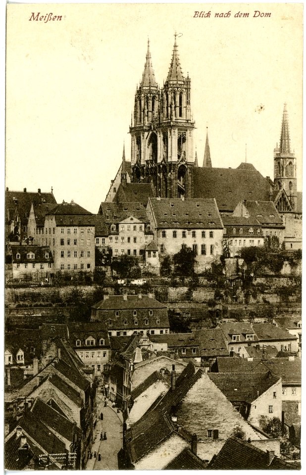 20425-Meißen-1917-Blick nach dem Dom-Brück & Sohn Kunstverlag