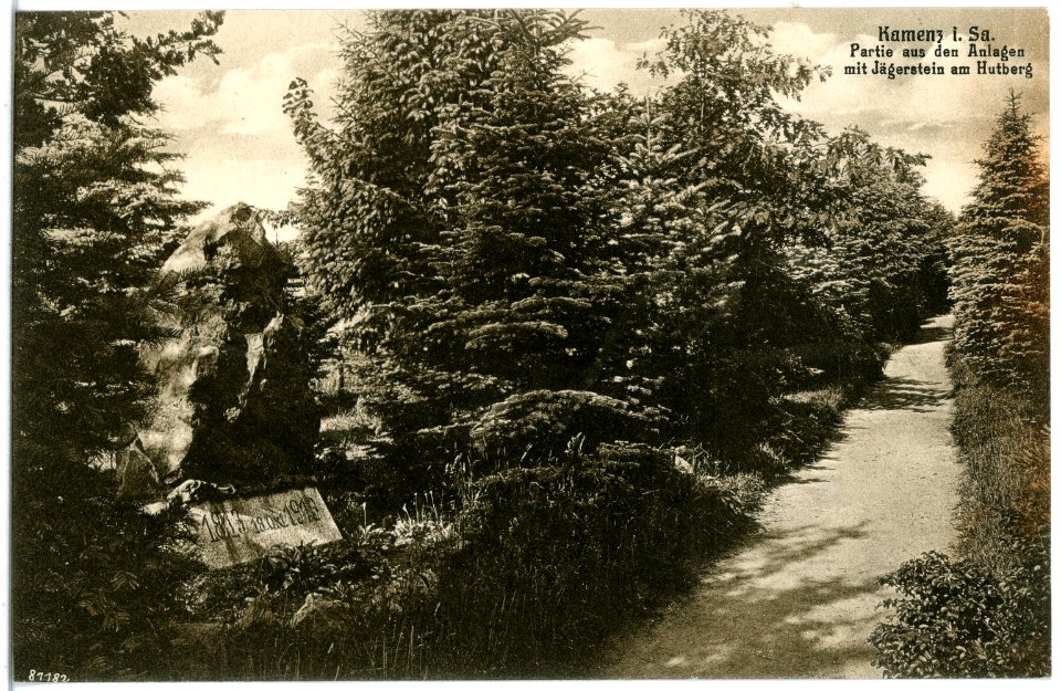 20281-Kamenz-1916-Anlagen mit Jägerstein am Hutberg-Brück & Sohn Kunstverlag