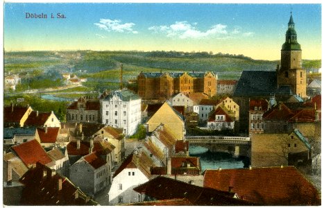 19182-Döbeln-1915-Blick auf Döbeln-Brück & Sohn Kunstverlag