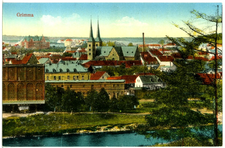 19706-Grimma-1915-Blick auf Grimma-Brück & Sohn Kunstverlag